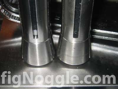 r8 collet milled down comparison